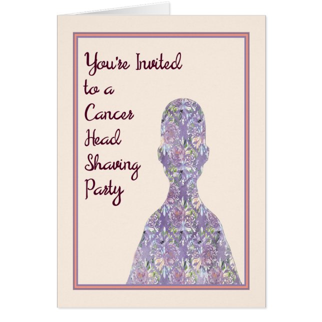 Invitation Card for a Cancer Head Shaving Party (Front)