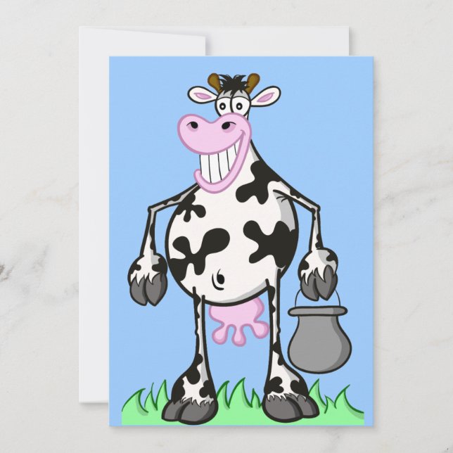 invitation card "funny cow" (Front)