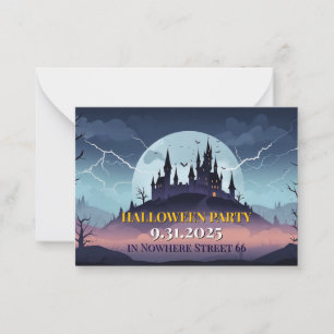 Invitation Card Halloween Castle illustration