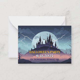 Invitation Card Halloween Castle illustration