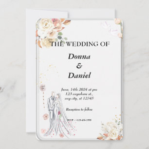 Invitation card printed on glass