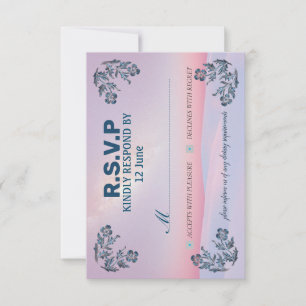 invitation card RSVP  in the most beautiful colour