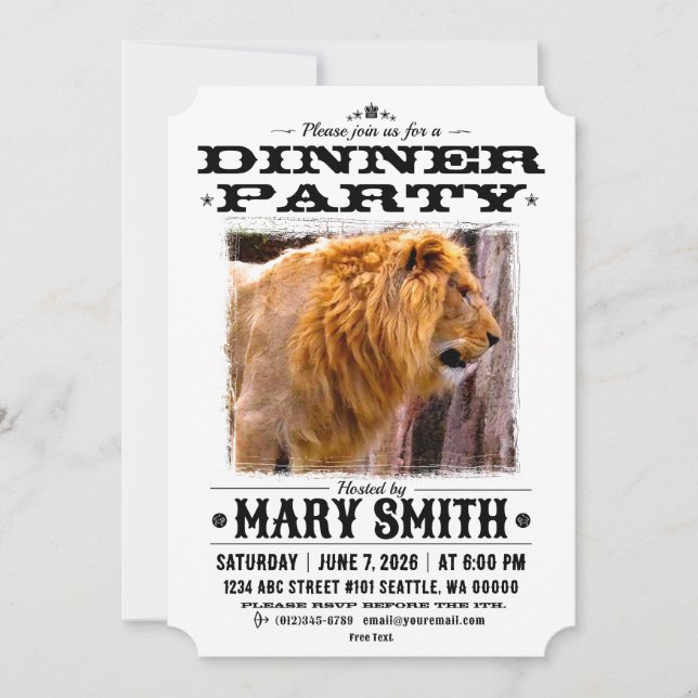 Invitation Card_Western Style (Lion) (Front)