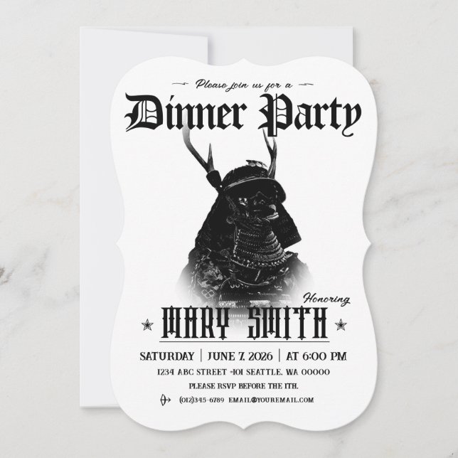 Invitation Card_Western Style (Samurai) (Front)