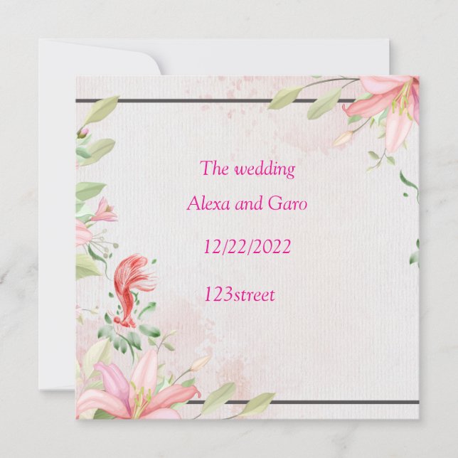 Invitation cards  (Front)