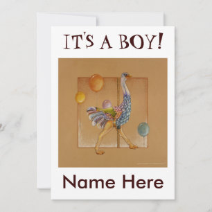 Invitation - Carousel Ostrich