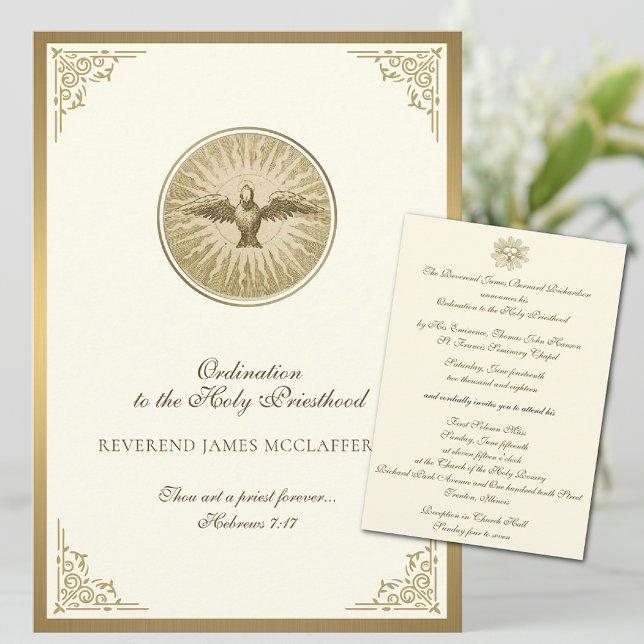 Invitation Catholic Ordination to Holy Priesthood (Creator Uploaded)