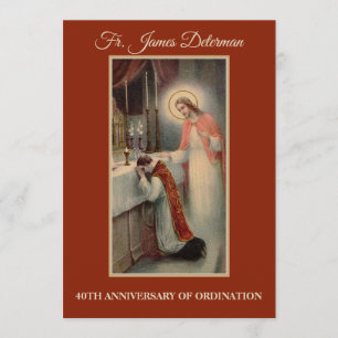 Invitation Catholic Priest Ordination Anniversary