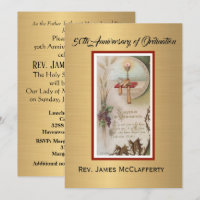 Invitation Catholic Priest Ordination Anniversary