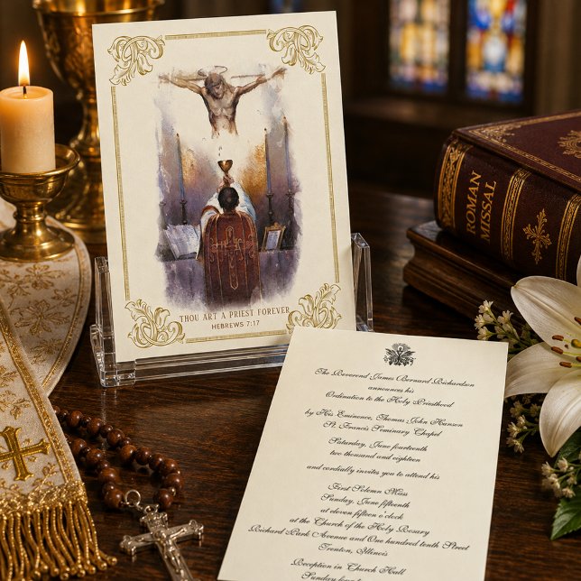 Invitation Catholic Priest Ordination Anniversary (Creator Uploaded)