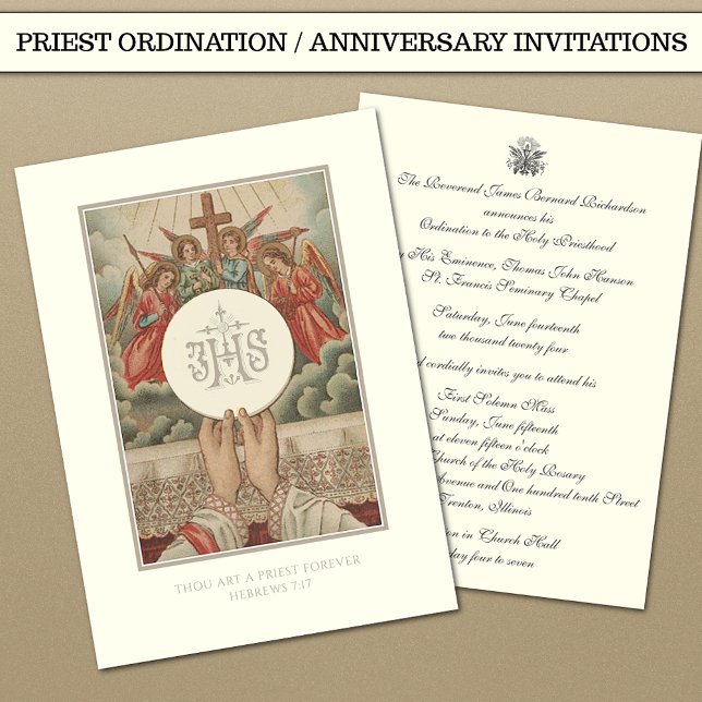 Invitation Catholic Priest Ordination Anniversary (Creator Uploaded)