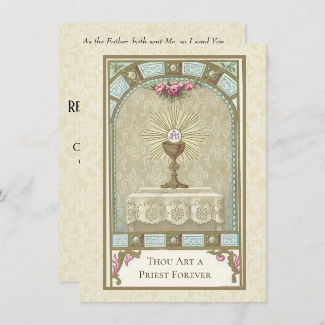 Invitation Catholic Priest Ordination Anniversary (Front/Back)