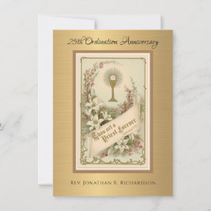 Invitation Catholic Priest Ordination Anniversary