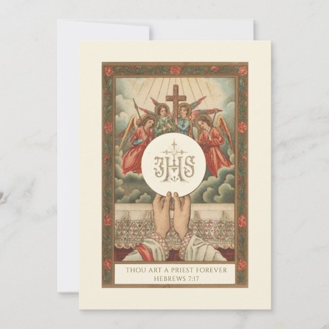 Invitation Catholic Priest Ordination Anniversary (Front)