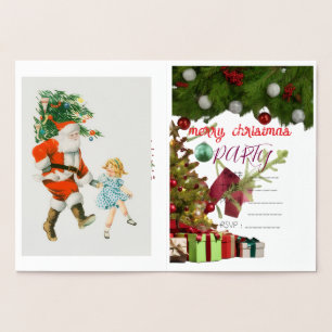 invitation christmas foil card