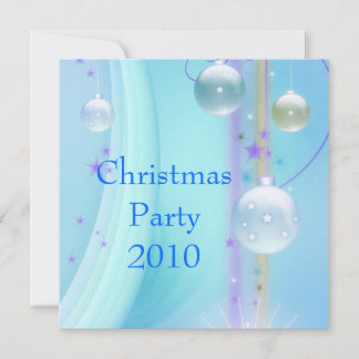Invitation Christmas Party Blue & Silver