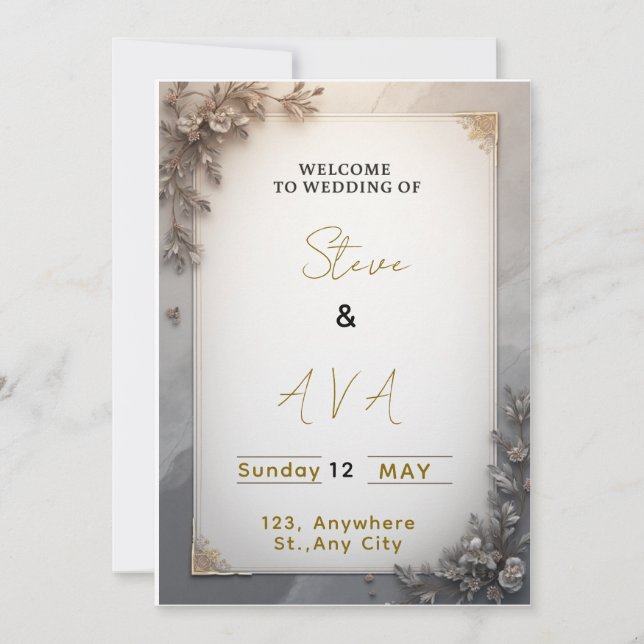 Invitation Classic Elegant Wedding  (Front)