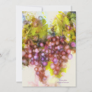 invitation cocktails dinner purple grapes