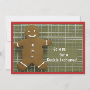 Invitation Cookie Exchange, Gingerbread Man