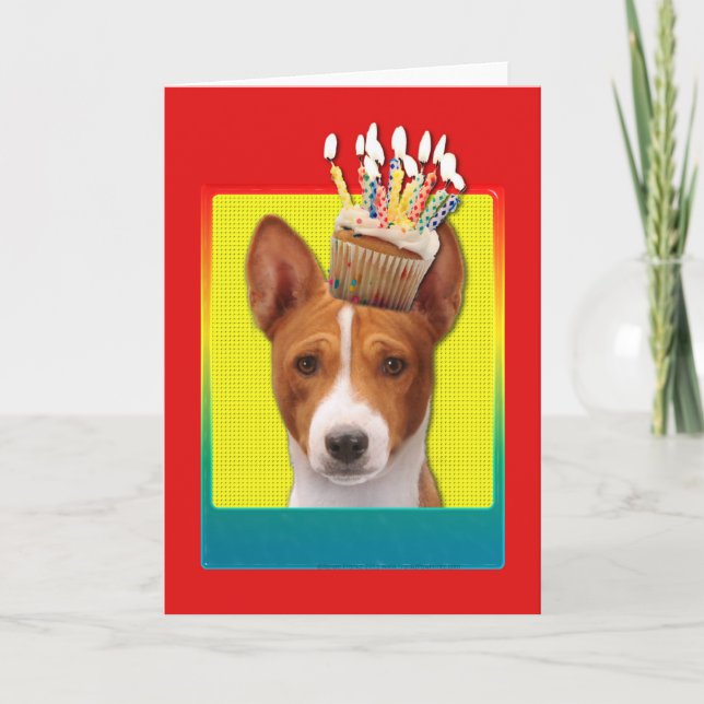 Invitation Cupcake - Basenji (Front)
