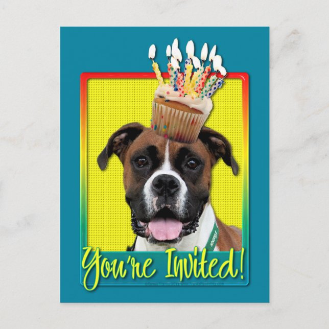 Invitation Cupcake - Boxer - Vindy Postcard (Front)