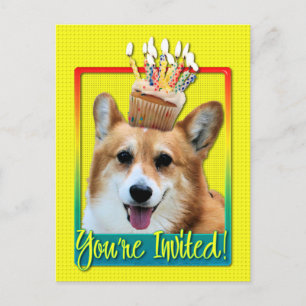 Invitation Cupcake - Corgi - Owen