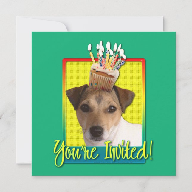 Invitation Cupcake - Jack Russell (Front)