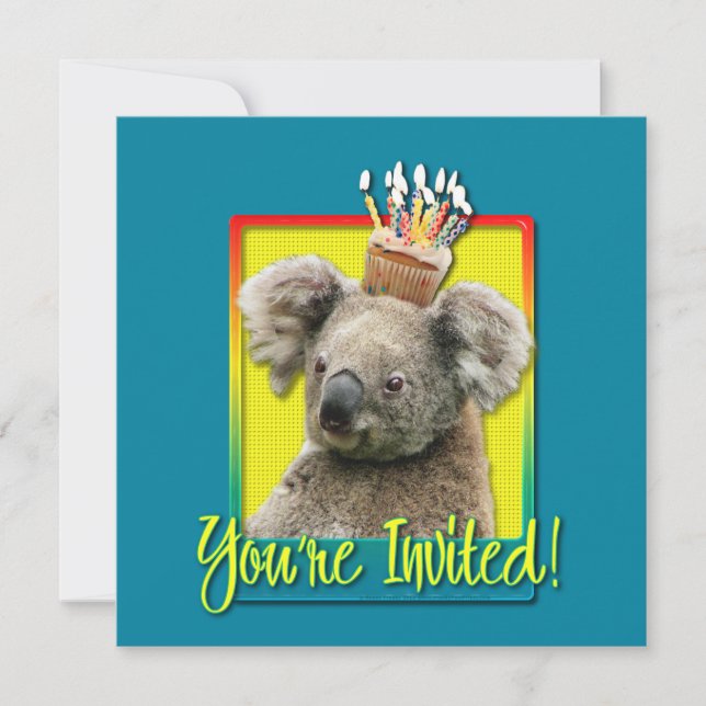Invitation Cupcake - Koala (Front)