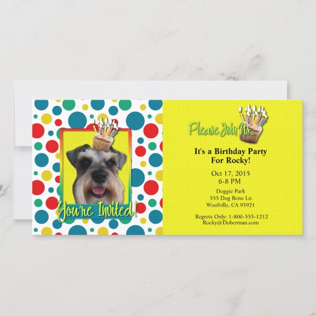 Invitation Cupcake - Schnauzer (Front)