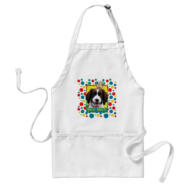 Invitation Cupcake - Springer Spaniel - Baxter Standard Apron (Front)