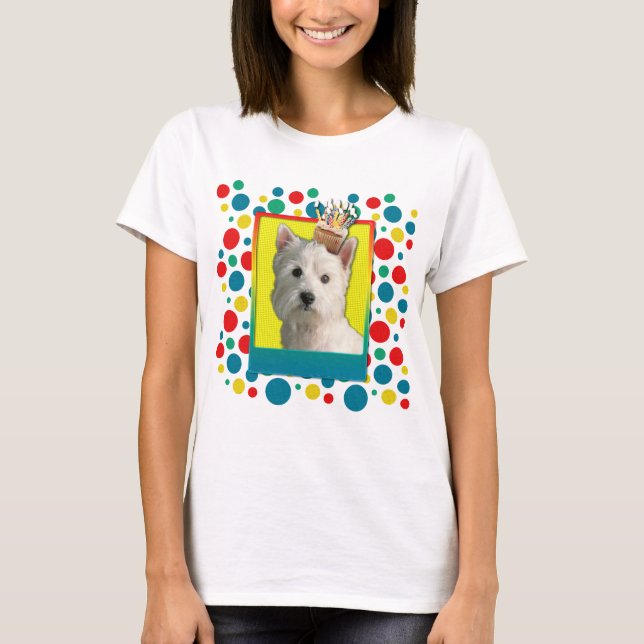 Invitation Cupcake - West Highland Terrier T-Shirt (Front)