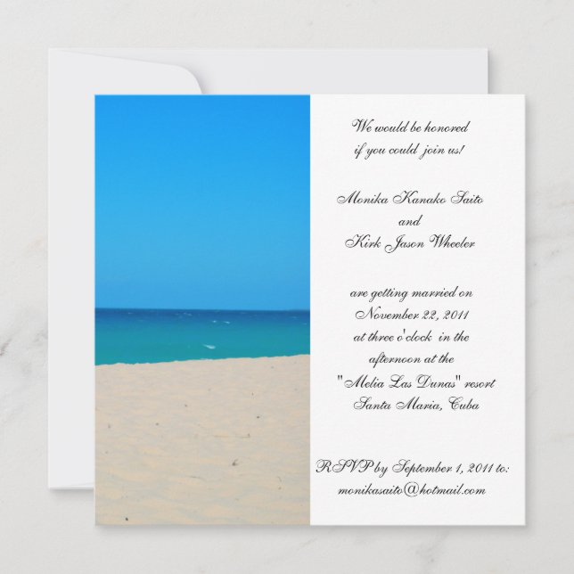 Invitation Destination wedding (Front)