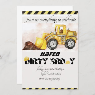 Invitation Dirty 3rd-Y Third Birthday Invitation