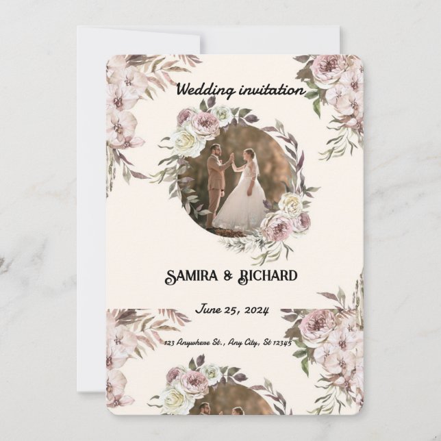 Invitation - Elegant Wedding Invitation Card  (Front)