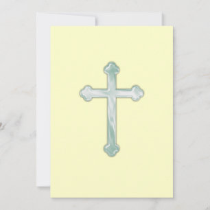 Invitation First Communion "Embossed" Cross
