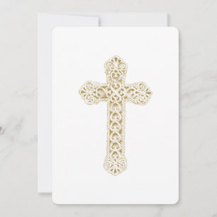 Invitation First Communion Ornate Cross