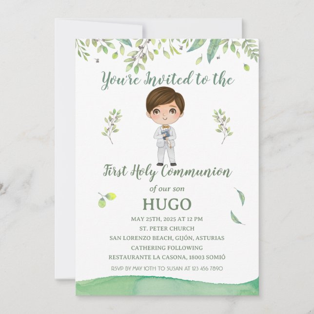 Invitation First HUGO Communion (Front)