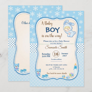 invitation for baby shower, it is a boy