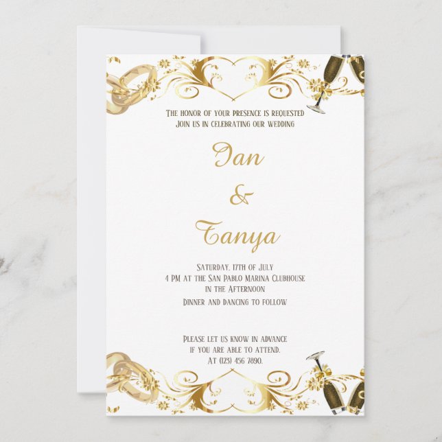 Invitation Gold set wedding (Front)