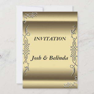 Invitation golden Wedding Invitation