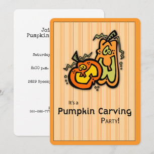 Invitation Halloween Pumpkin Carving Party