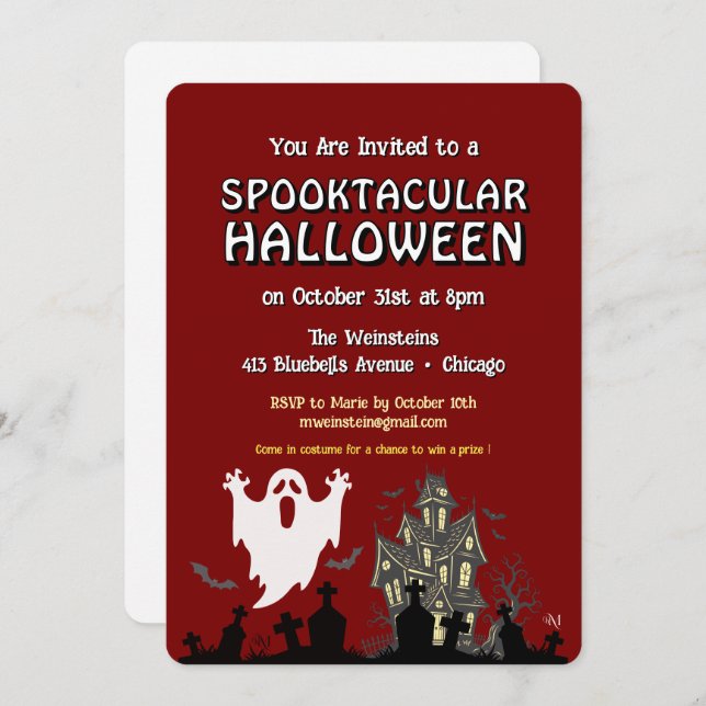 Invitation : HALLOWEEN Spooktacular #4 (Front/Back)