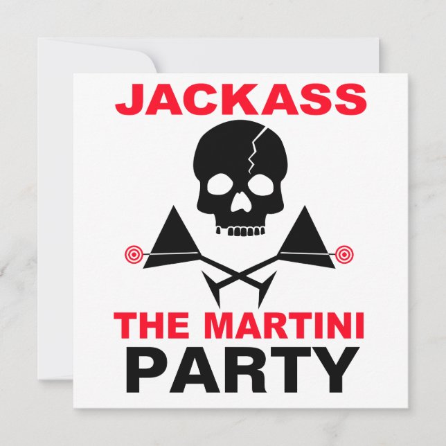 Invitation - JACKASS, The Martini Party (Front)