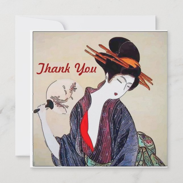 Invitation Japanese Woman,  Attending? (Front)