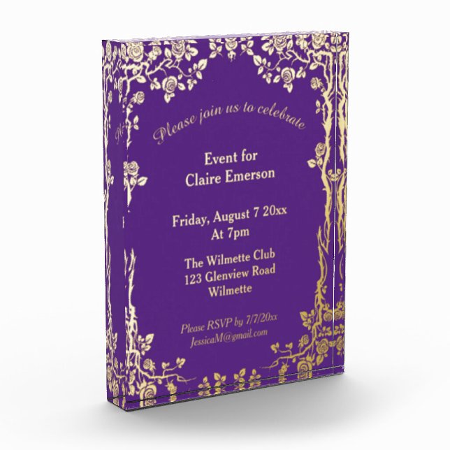Invitation Keepsake  Personalised wedding Photo Block (Left)