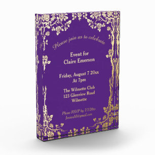 Invitation keepsake photo block
