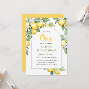 Invitation Lemon citrus 1st birthday.