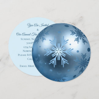 Invitation - Marine Blue Snowflake Ornament