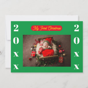 Invitation -My First Christmas - Add Photo/Year