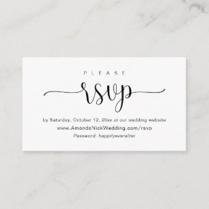 Invitation online RSVP, Wedding Website Card